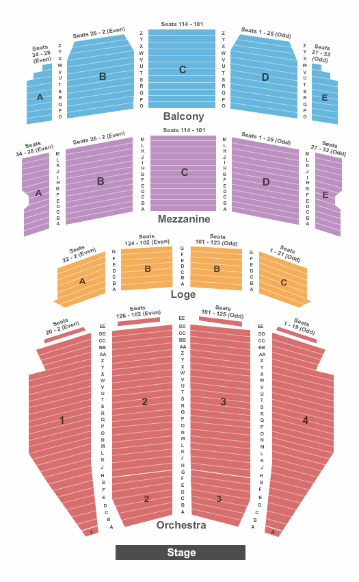 Ohio Theatre The Great Gatsby Seating Chart